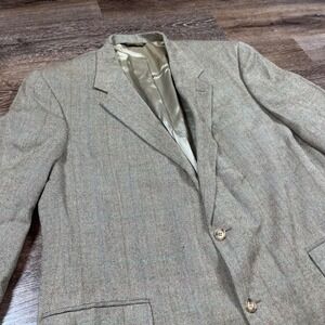 Brooks Brothers‎ Blazer Men's 46 Long Tan Brown Sport Coat Jacked Tweed